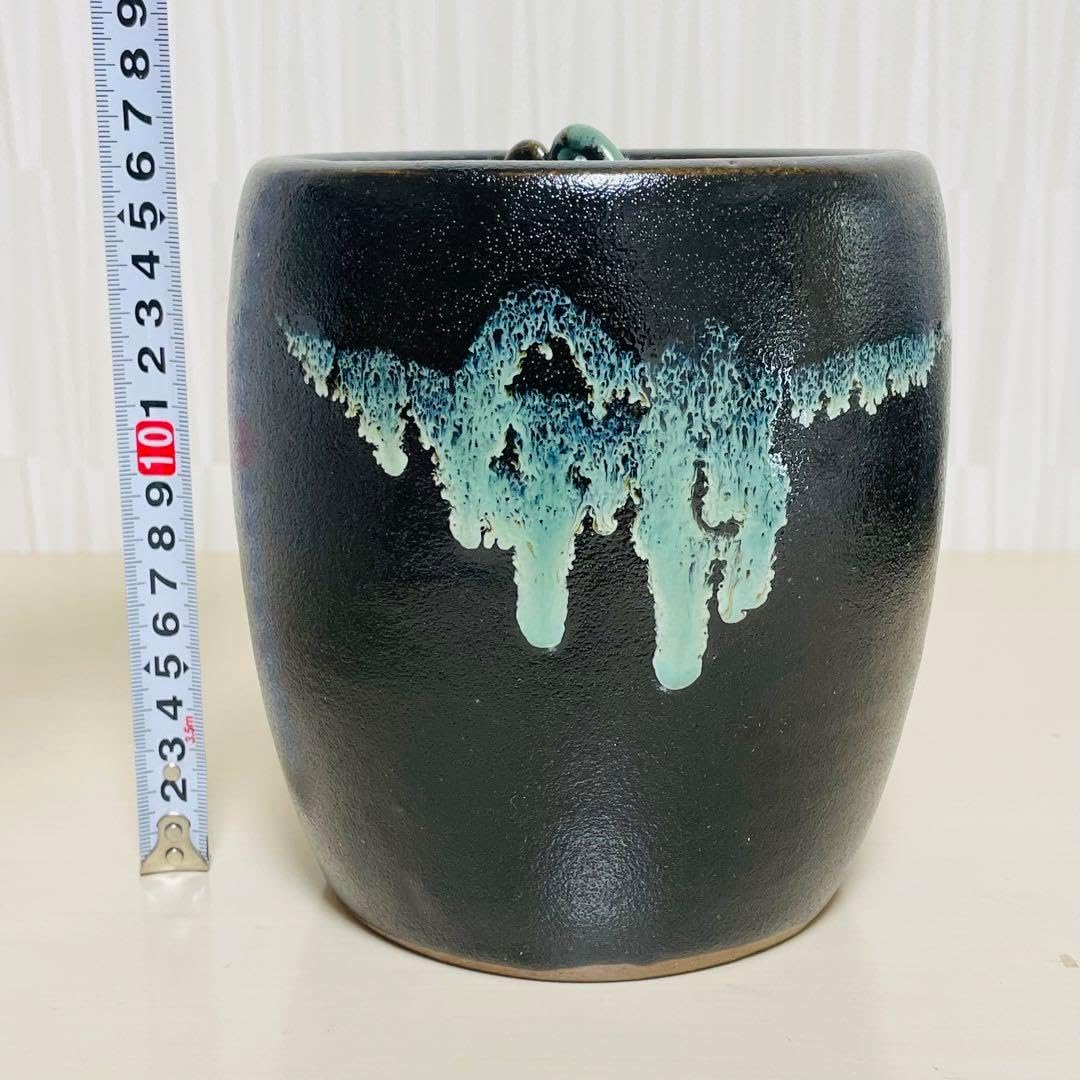 未使用 黒薩摩 龍門司焼 薩摩焼 皆具 立田光 在銘 共箱 茶道具 茶器 黒薩摩 龍門司焼 薩摩焼 皆具 立田光 在銘 共箱 茶道具 茶器